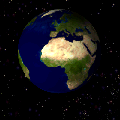 Animation of the Earth spinning